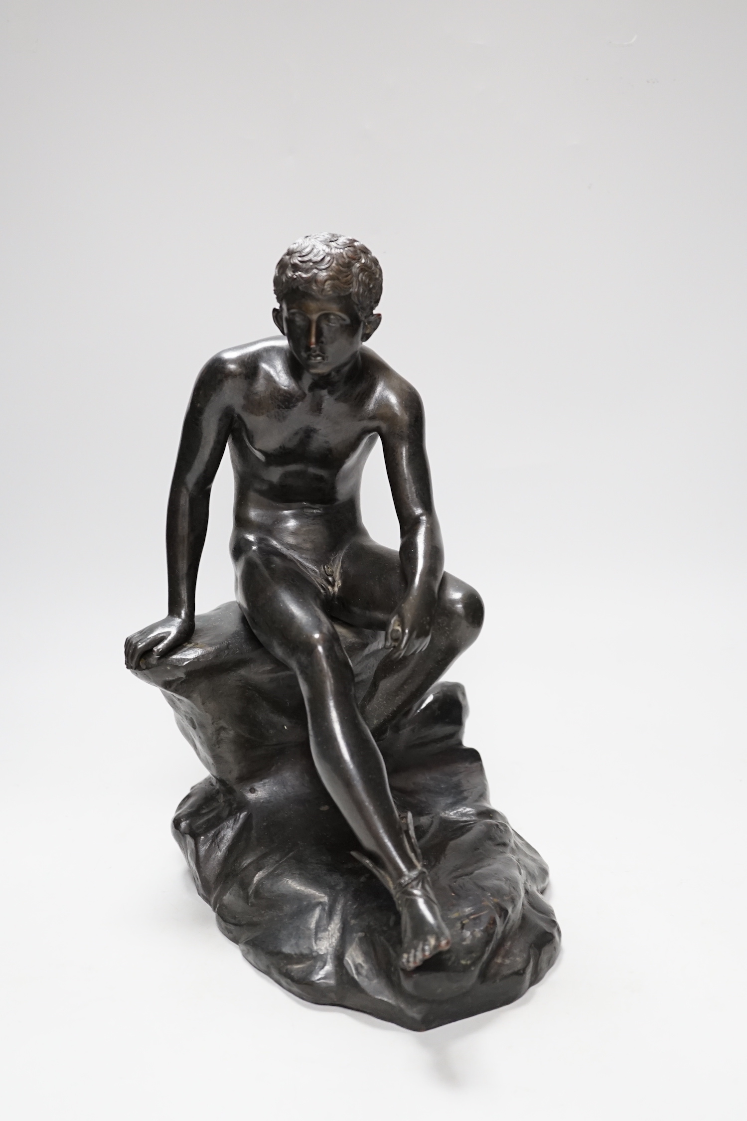 An Italian bronze figure of Hermes, c.1900, 31cm